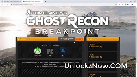 Redeem Code; Devices Consoles ... Ghost Recon Breakp