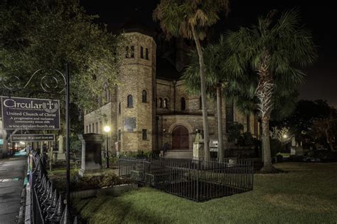 Ghost tours charleston. This narrated walking tour of historic Charleston is 1.7 miles long and stops at 11 haunted sites. Too spooked? Rain? Take a break and resume the tour later. 