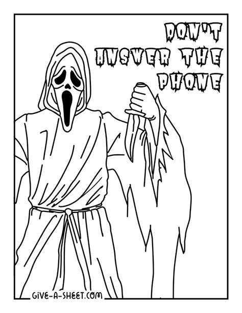 Ghostface Coloring Pages Coloring Pages