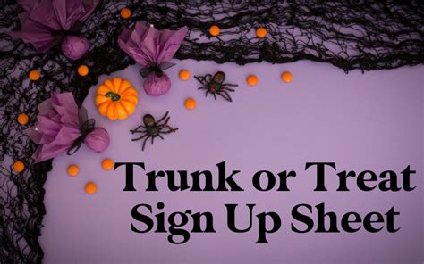 Ghoulish Guide Create a TrunkorTreat SignUp Sheet