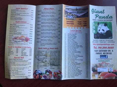 Giant Panda Chinese Restaurant Fargo 1331 Gateway Dr S