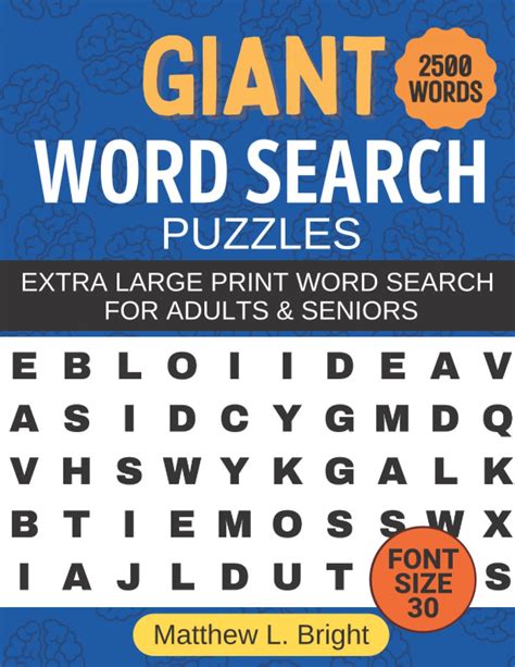 Giant Word Search Puzzle Book For Adults 500+ Words to Find! word