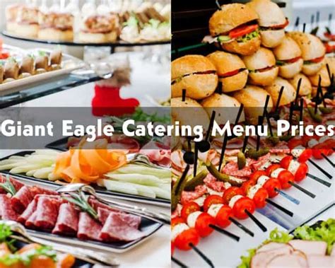 We invite you to explore our menu and talk to our Catering Specialists, who can customize your order to meet your budget, ... Prices and menu items subject to change without notice. 3. Boxed Lunches ... a 12-pack of Giant Eagle bottled water, condiments, napkins, plates and utensils. Serves up to 10 guests, $89.99. 5.. 