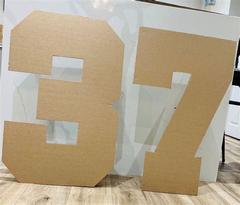 Giant number cardboard cutout.  Custom sizes, fast turnaround, affordable pricing.  ...