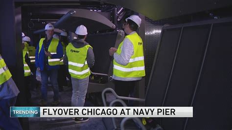 Giant screen installed as construction on Navy Pier flying attraction continue