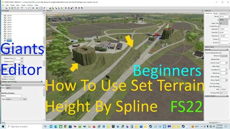 Giants Editor Tutorial How To Use Set Terrain Height By Spline Script