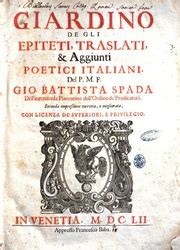 Giardino de gli epiteti, traslati et aggivnti poetici italiani. - Detail manual guide bernina industrial 950.