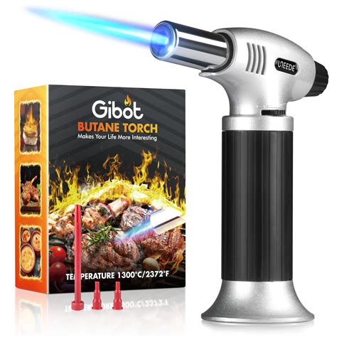 Gibot Butane Torch,Kitchen Torch Cooking Torch Creme Brulee Torch …