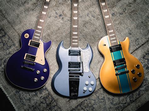 Gibson mod collection. Gibson offers a weekly rotation of unorthodox guitars with alternative finishes, hardware or electronics. See examples of SG Specials with Bigsby Vibrato, P90 pickups or dogear routes, and Les Paul Standard '50s with … 