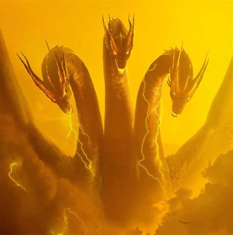Adaptational Abomination: In the original Godzilla continuity of the Showa films, Ghidorah was established as a civilization-destroying world eater from the depths of space, but when he became Godzilla's most frequently-recurring enemy, Villain Decay set in pretty hard, and even his first film has a pretty light and campy tone. 