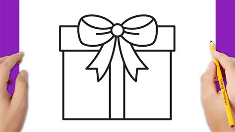 Gift Box Drawing Easy