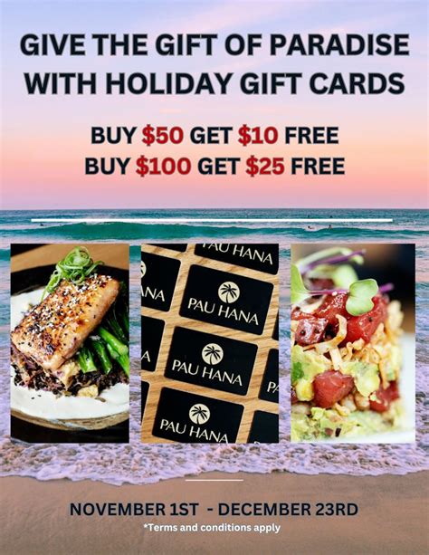 Gift Cards Pau Hana Hawaiian Restaurant in Savage, MN