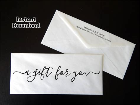 Gift Certificate Envelopes
