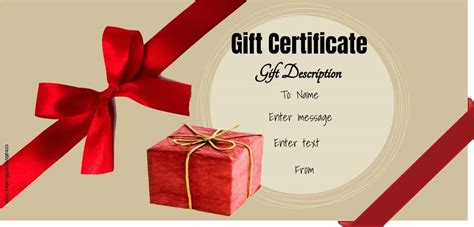 Gift Certificate For Wife
