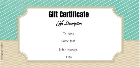 Gift Certificate Maker Free Printable