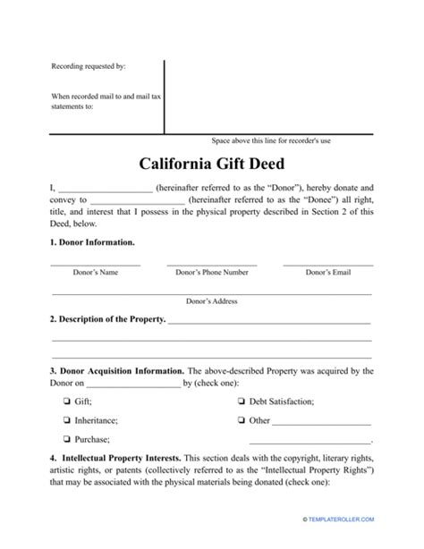 Gift Deed California