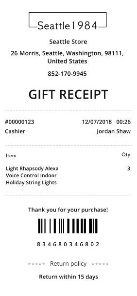Gift Receipt