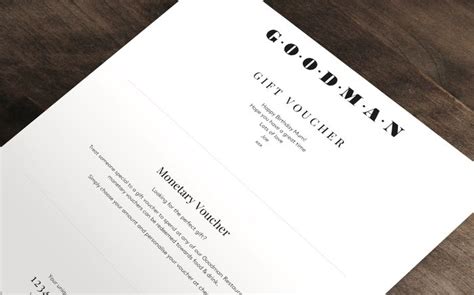 Gift Vouchers - Goodman Restaurants