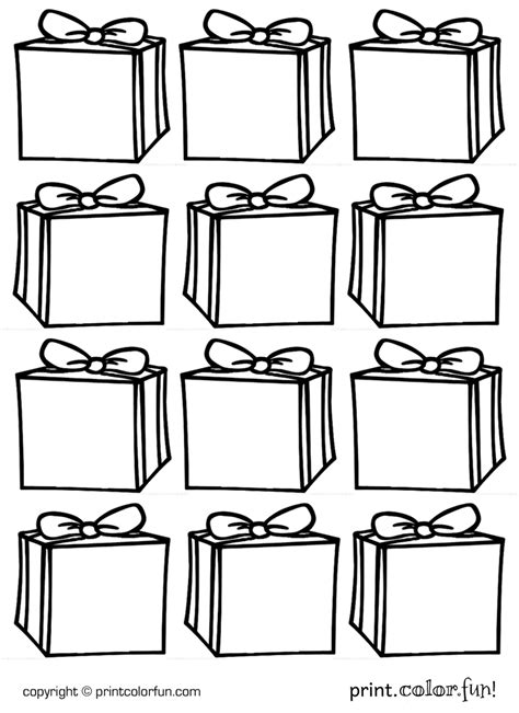Gift tags Boxes Print Color Fun!