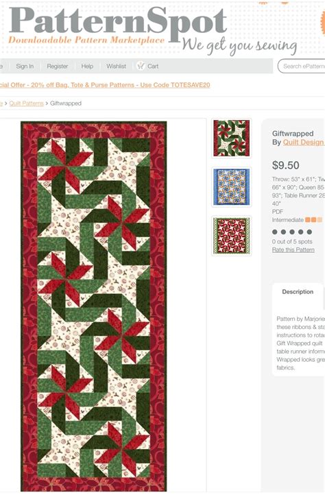 Gift wrapped by Quilt Design Available by Pattern Spot Quilt patterns