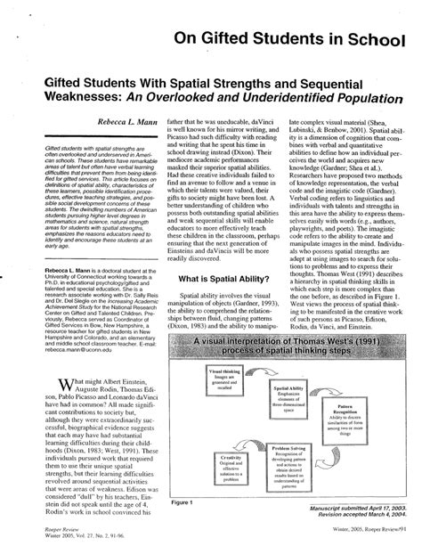 Gifted Students with Spatial Strengths and Sequential …