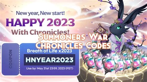 Gifts To You Summoners War Chronicles Codes April 2024