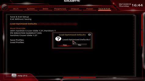 Gigabyte bios update from server.  With a BIOS update, the default settings are re...