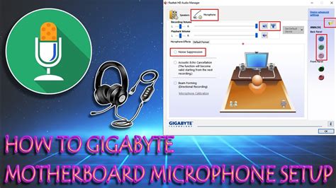 Gigabyte microphone setup - YouTube