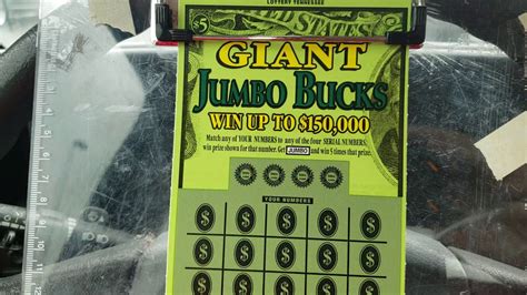 Jumbo Bucks premium edition (Tn Lottery) - Ticket Odds, Prize Payouts, and Prizes Remaining. ... Prize Payouts, and Prizes Remaining. - TN Lottery. Jump to Section. Complete breakdown of all information available. Ticket Price. 0. Overall Odds. Prizes Ranges. Ticket Breakdown. Prize Amount Total Prizes Prizes Left Percent Left; Best Tickets ....