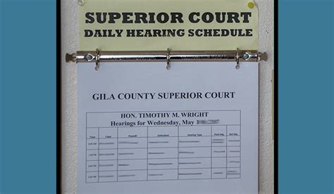 Gila County Superior Court Calendar