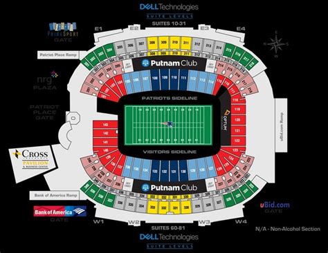 Gillette Stadium seating charts for all events including soccer. Section CL7. Seating charts for New England Patriots, New England Revolution, UMass Minutemen.. 