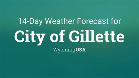 Gillette weather report. Gillette, NJ's morning weather forecast for today and the next 15 days. Includes the high, RealFeel, precipitation, sunrise & sunset times, as well as historical weather for that particular date. 