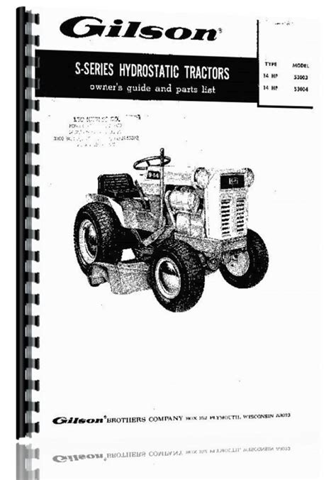 Gilson yard tractor service manual repair manual. - Manual for a hummingbird lcr400 id.