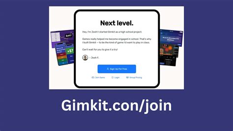 Hey, I'm Josh! I started Gimkit as a high school project. Games really helped me become engaged in school. That's why I built Gimkit — to be the kind of game I'd want to play in class. Can't wait for you to give it a try!. 