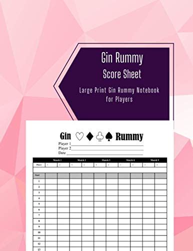 Gin Rummy Score Sheets: Scorebook for Record Keeping