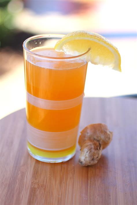 Ginger kombucha. Start tasting the tea on day 10 to decide if the kombucha is tangy enough. Remember, don’t use a metal spoon, use a plastic or wood spoon to sample. 