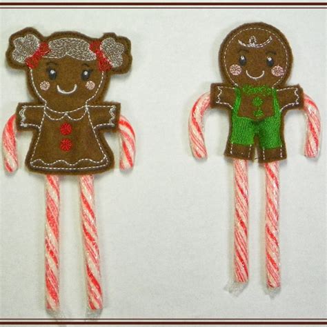 Gingerbread Candy Cane Holder various designs Etsy