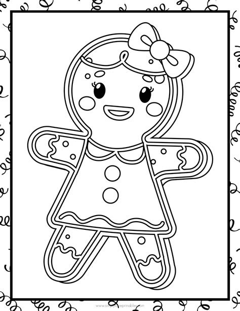 Gingerbread Coloring Sheets