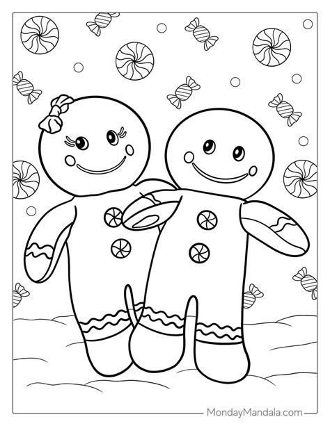 Gingerbread Man Coloring Page Free