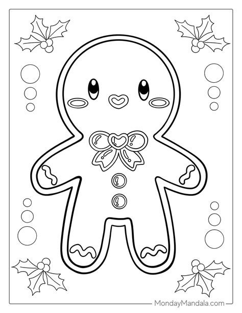 Gingerbread Man Coloring Shee