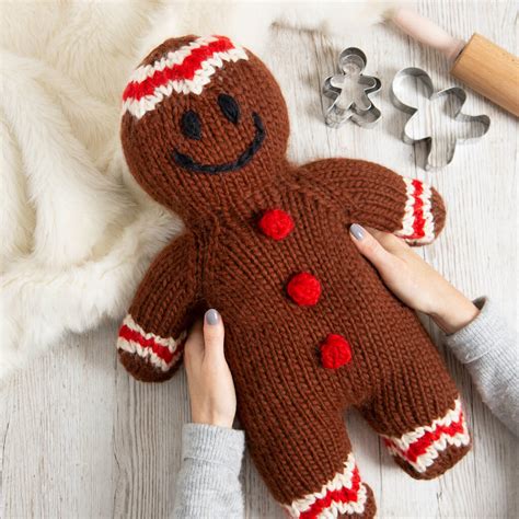 Gingerbread Man Knitting Kit Wool Couture