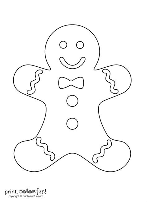 Gingerbread man Print Color Fun!