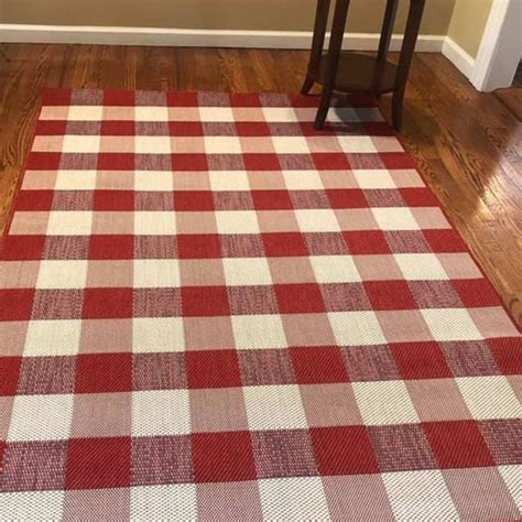 Gingham Outdoor Mat - Etsy