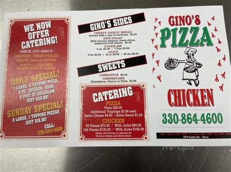 Order the Gino's Original - 2 Pizzas with 3 Toppings on each, and 2 Dipping Sauces.