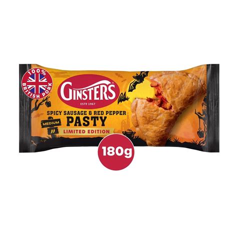 Ginsters Spicy Sausage & Red Pepper Pasty 180G - Tesco …