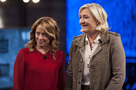 Giorgia Meloni i Marine Le Pen - dvije žene i dvije snažne desne …