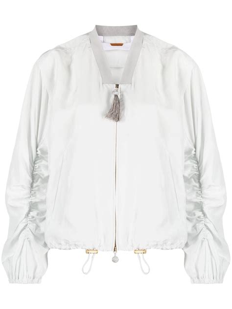 Giorgio Armani tassel-detail Bomber Jacket - Farfetch