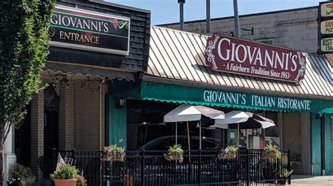 Giovanni's fairborn. X. Giovanni’s Pizzeria é Ristorante Italiano is celebrating 70 years of serving the Fairborn community with special dinners, a chance to win 1953 pricing, free desserts and more through Sunday, Nov. 19. “It’s an honor,” said owner Cassaundra Spaziani. “The restaurant business is so hard. It’s a labor of love. If you don’t love it ... 