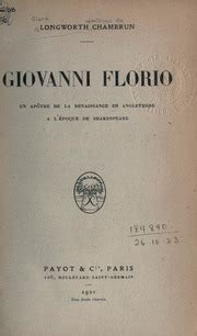 Giovanni florio, un apôtre de la renaissance en angleterre a l'époque de shakespeare. - Ford cm224 commercial mower parts manual.