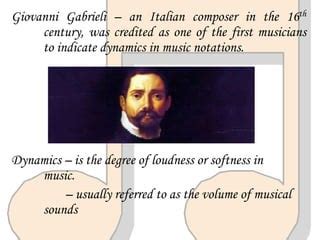 Giovanni gabrieli dynamics